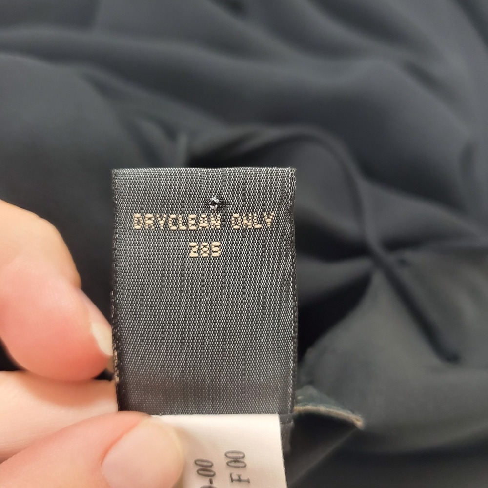 Banana Republic Black Silk Midi Dress 0 Cowl Neck 90s Minimalist Bias Cut Slip - Picture 5 of 11